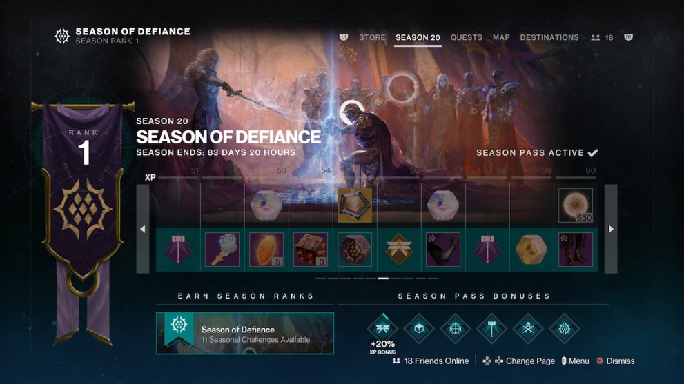 All Destiny 2 Season of Defiance Season Pass Rewards