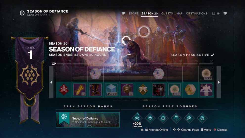 All Destiny 2 Season of Defiance Season Pass Rewards