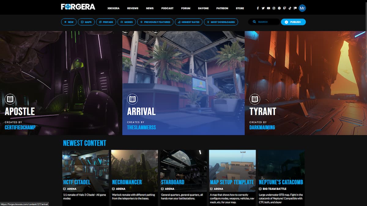 Forgera Main Page