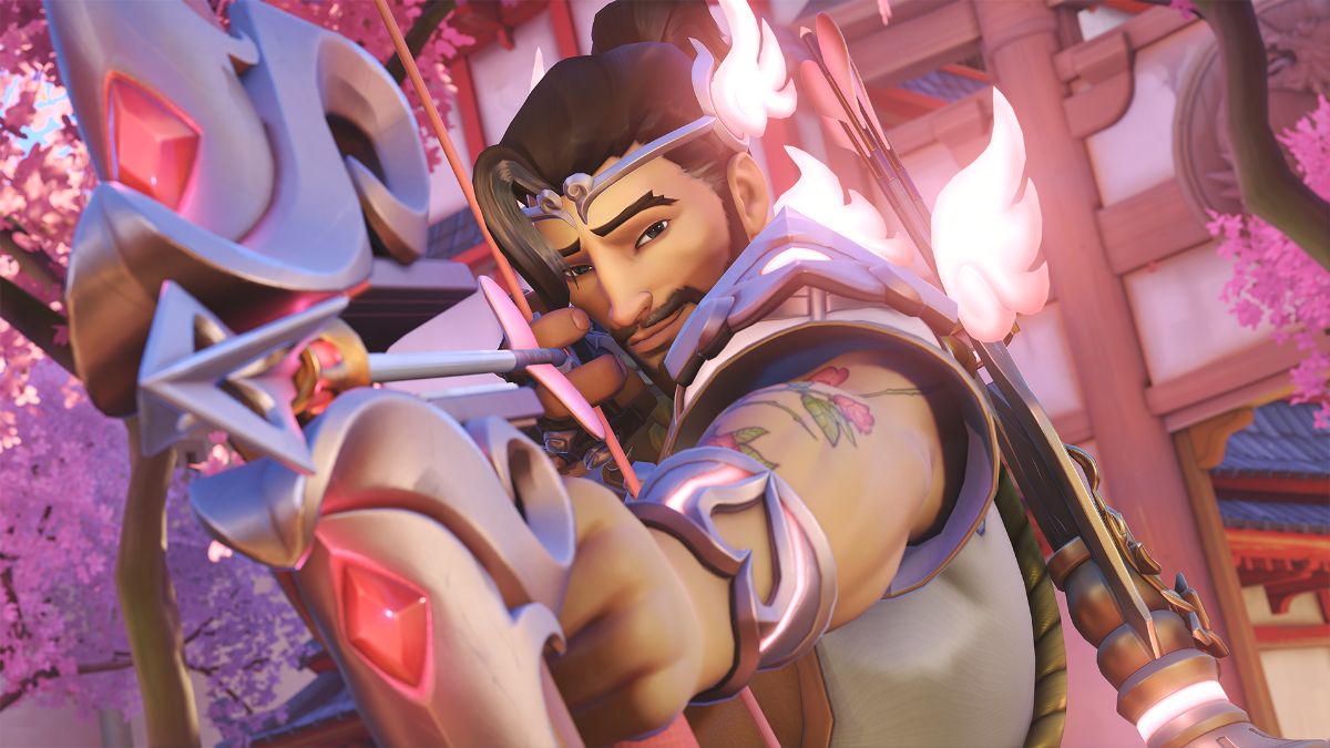 Hanzo's Cupid skin in Overwatch 2