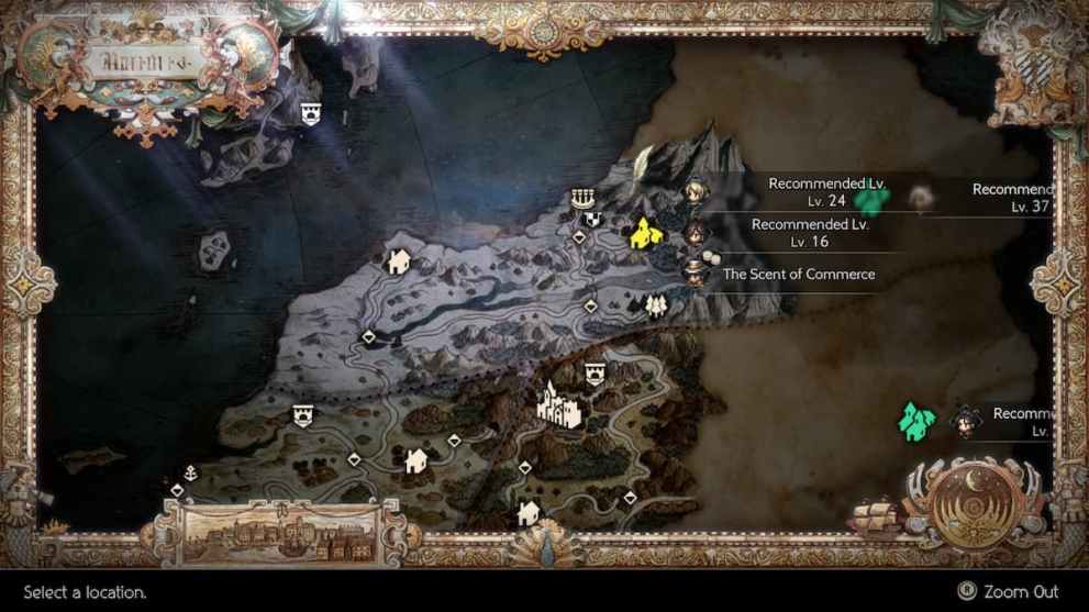 scholar job license location in octopath traveler ii