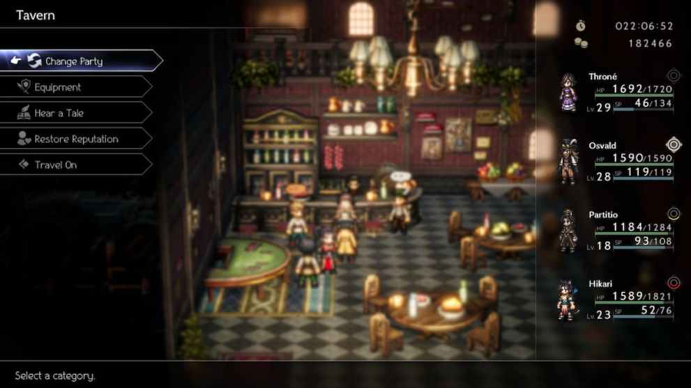 changing party members in octopath traveler 2