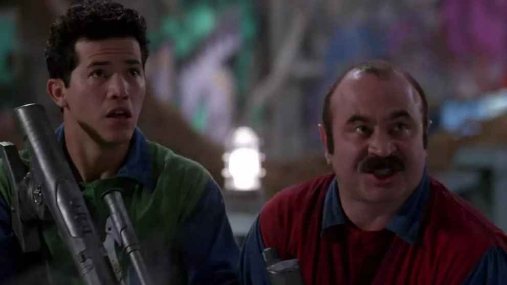 Super Mario Bros Movie 1993 Bob Hoskins and John Leguizamo