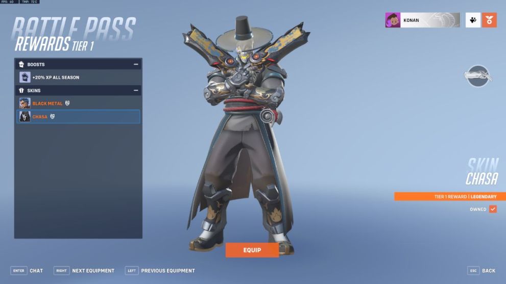 Reaper's Chasa skin in Overwatch 2