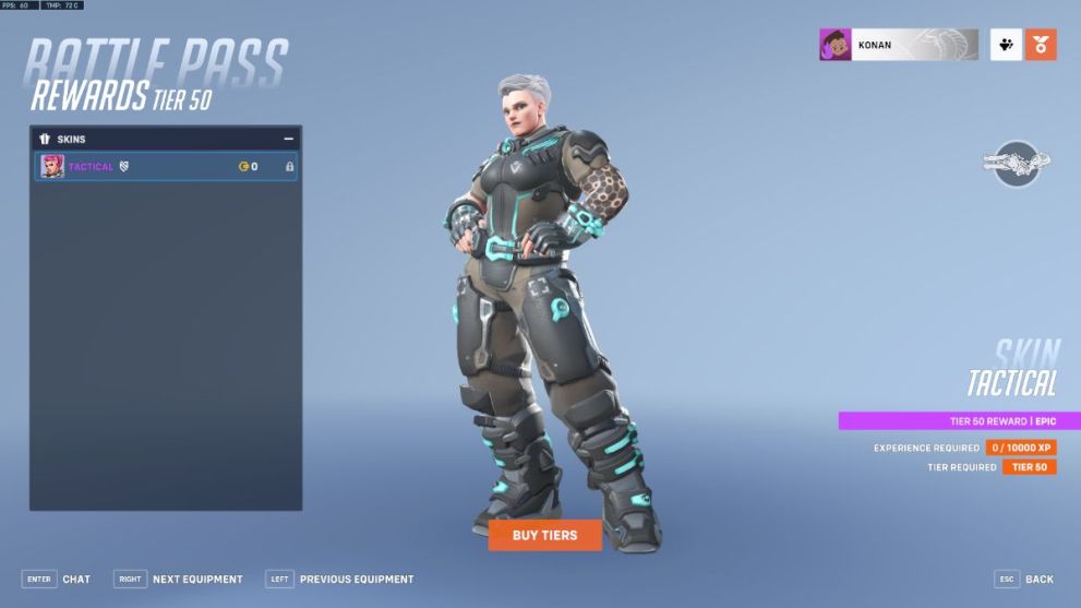 Zarya's Tactical skin in Overwatch 2