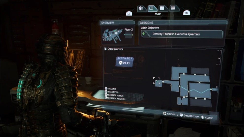 Dead Space Remake visual log in chapter 10 location.