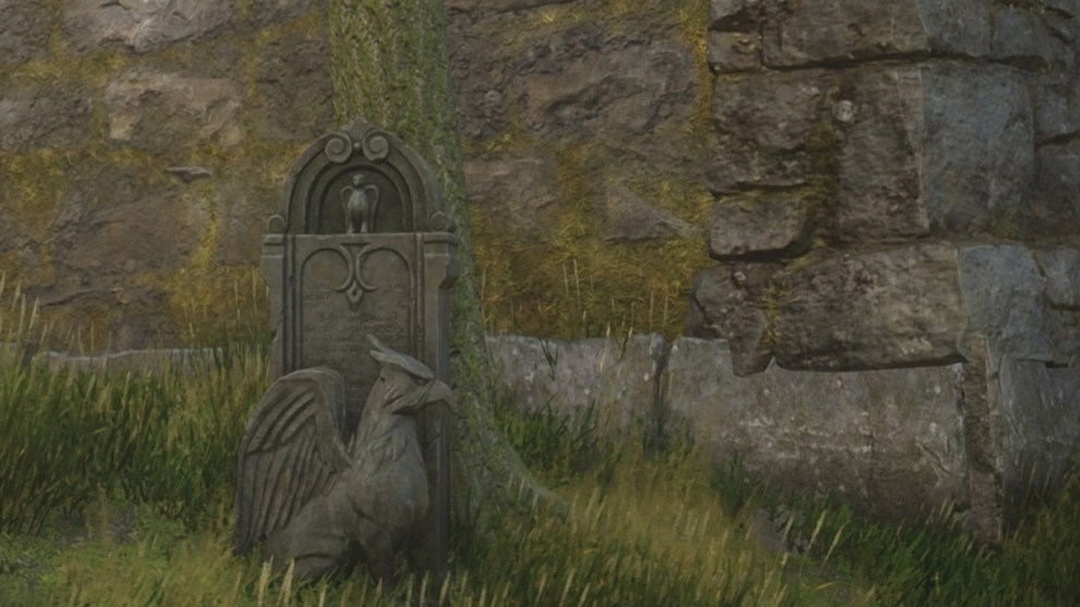 Hogwarts Legacy Hippogriff gravestone for Hagrid.