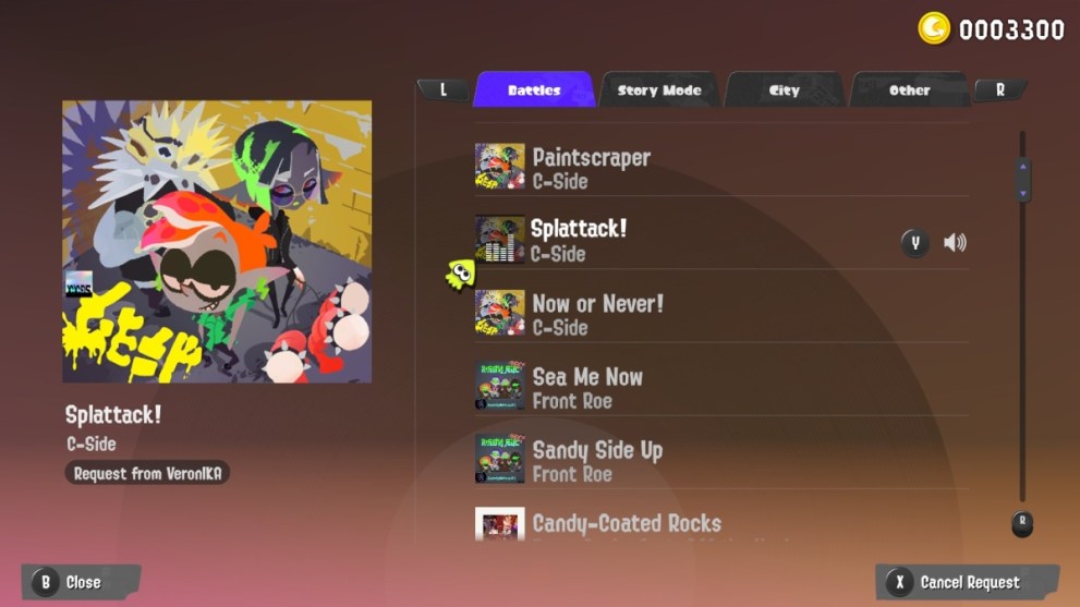 splatoon 3 jukebox songs