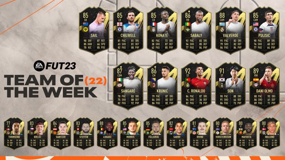 FIFA 23 TOTW 22 Full Team