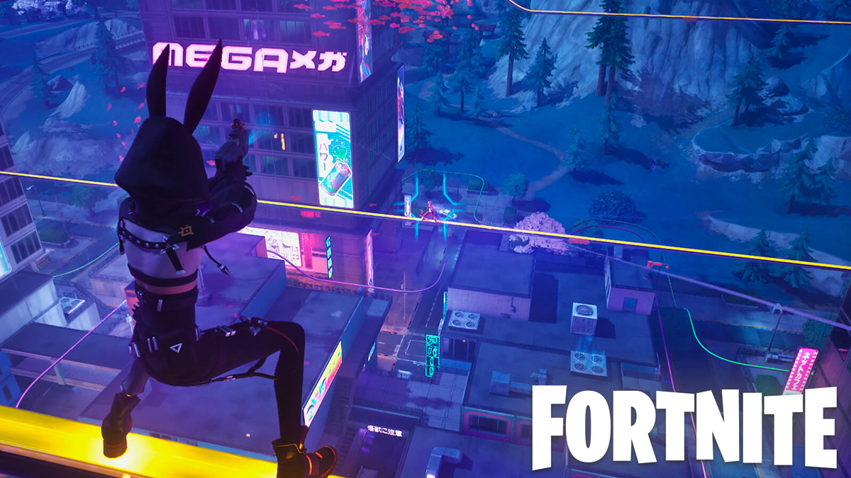 Fortnite bunny character in MEGA city