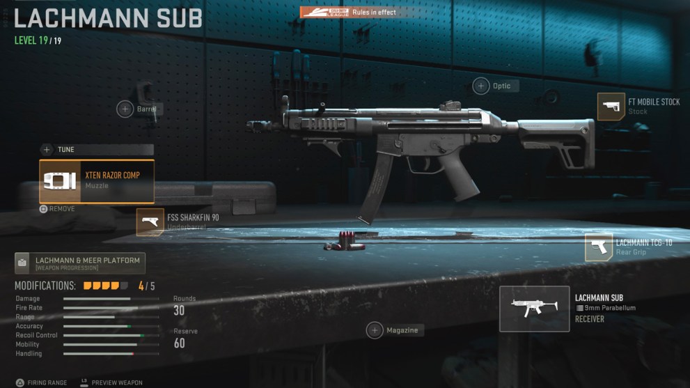 Lachmann Sub in Modern Warfare 2 Gunsmith