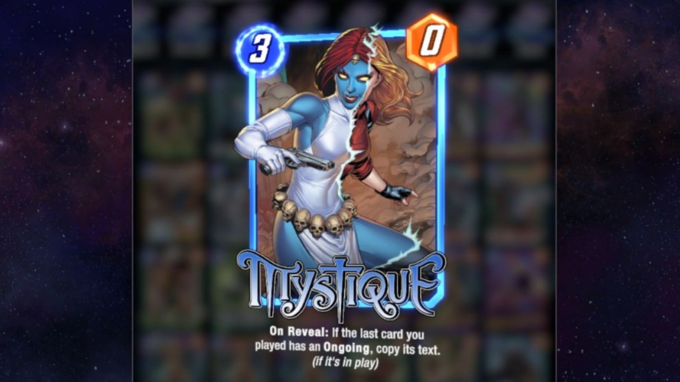 Mystique card in Marvel Snap.