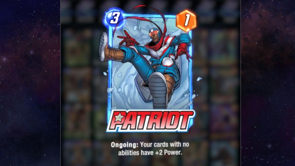 Patriot card in Marvel Snap.