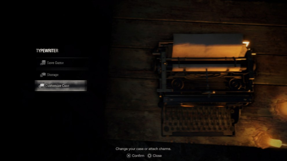 Customize Case Typewriter Menu