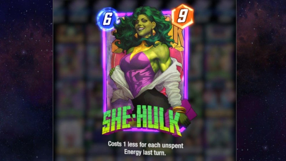 She-Hulk card in Marvel Snap.