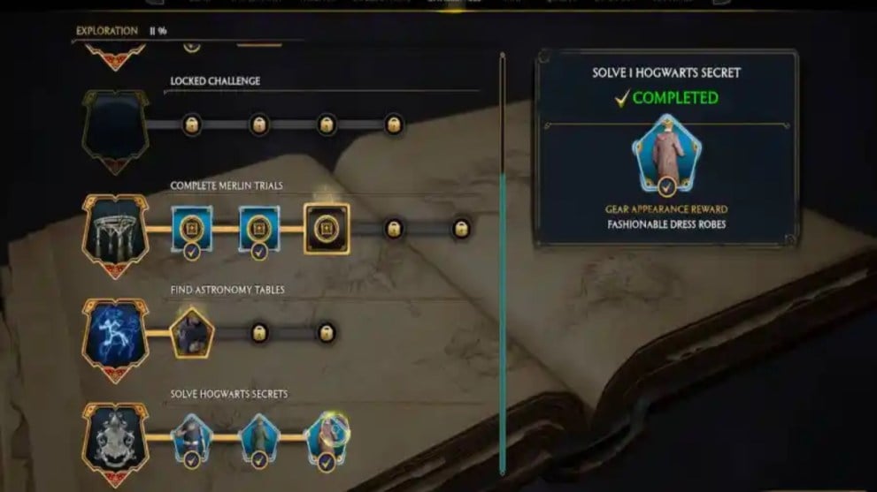 Hogwarts Legacy how to complete Hogwarts secrets challenge.