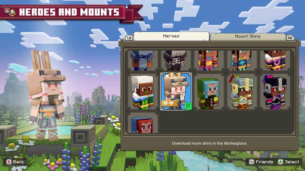 Minecraft Legends Deluxe Hero Skin