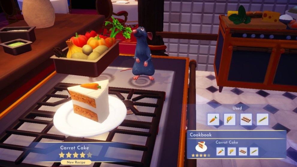 Carrot Cake recipe in Disney Dreamlight Valley.