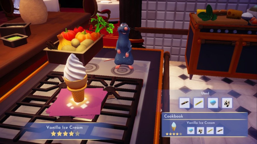 Vanilla Ice Cream recipe in Disney Dreamlight Valley