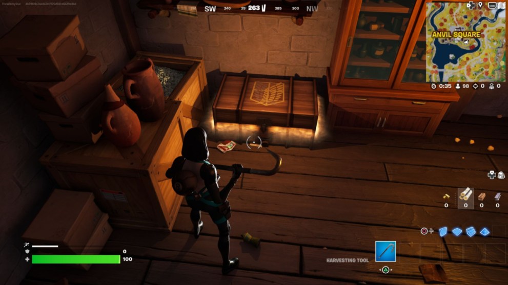 Scout Regiment Footlocker in Jaeger's family basement in Fortnite.