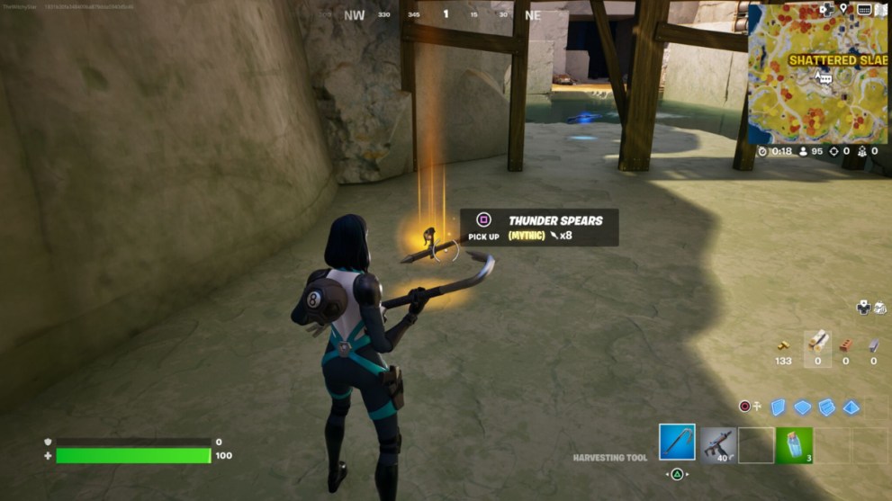 Thunder Spears on the ground in Fortnite.