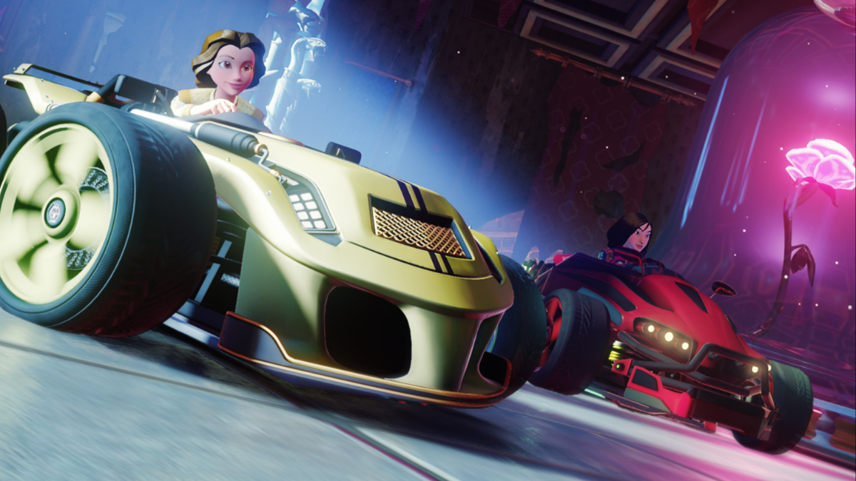 Belle and Mulan in Disney Speedstorm