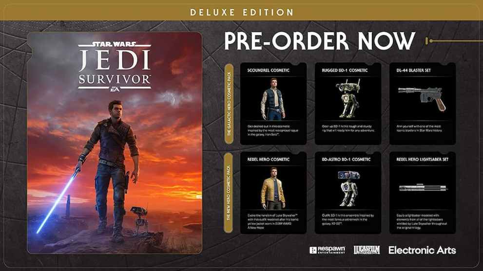 star wars jedi survivor deluxe edition contents