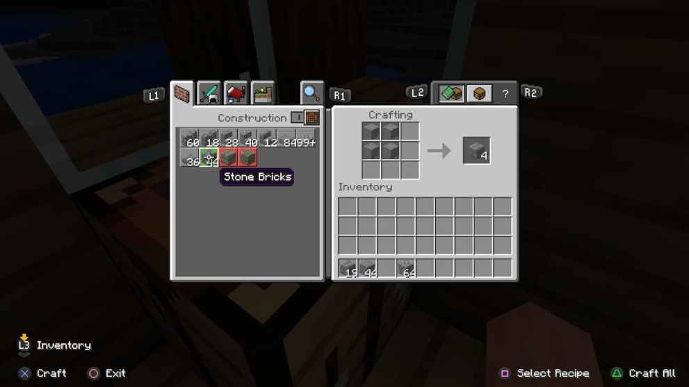 Stone Brick Recipe in Minecraft