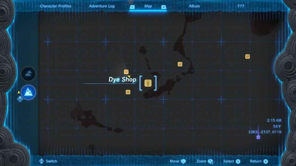 Kochi Dye Shop Map Location Legend of Zelda: Tears of the Kingdom