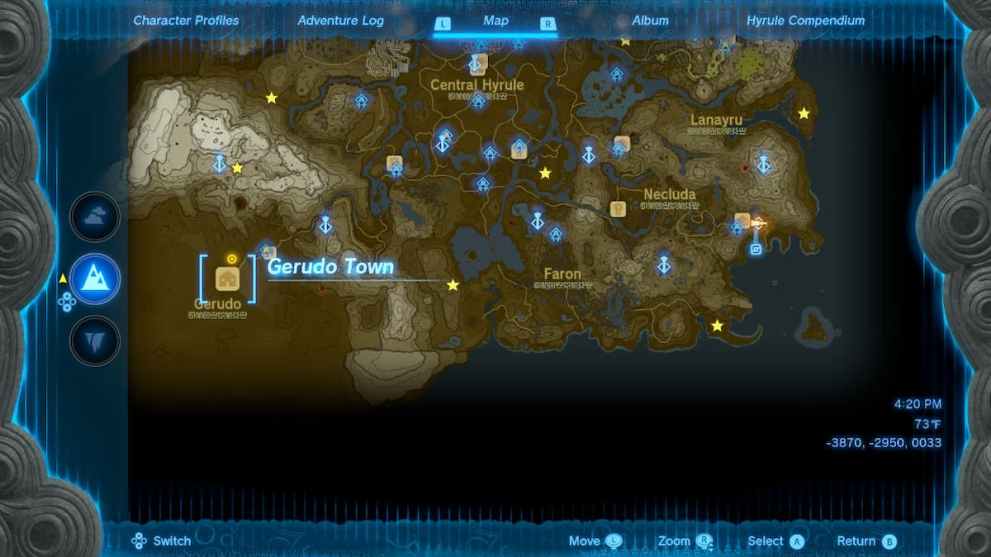 Where to Find Gerudo Town in Tears of the Kingdom