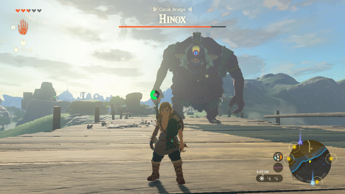 Legend of Zelda Tears of the Kingdom Hinox on Carok Bridge