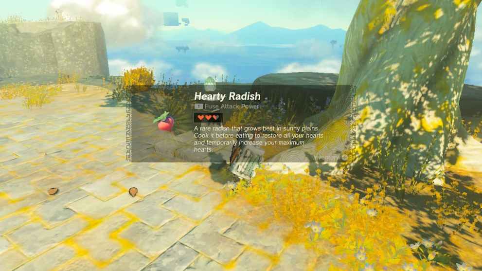 Hearty Radish exact location in Tears of the Kingdom