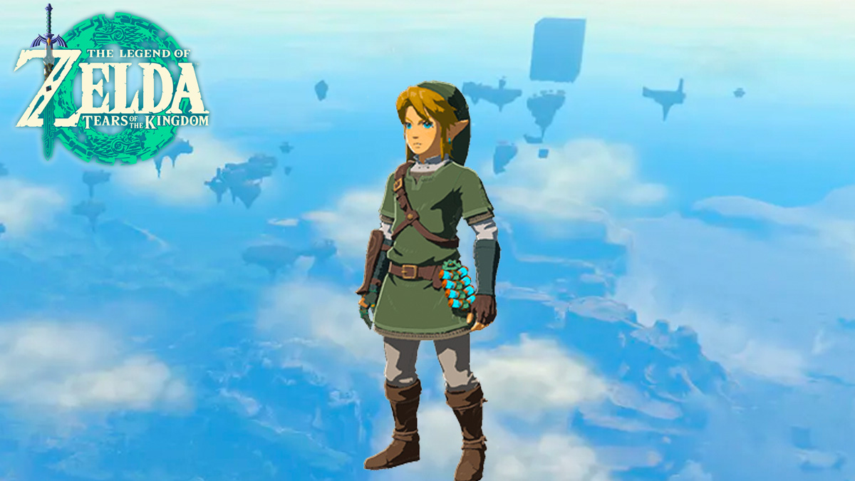 Link in Twilight Armor on Hyrule background in TOTK