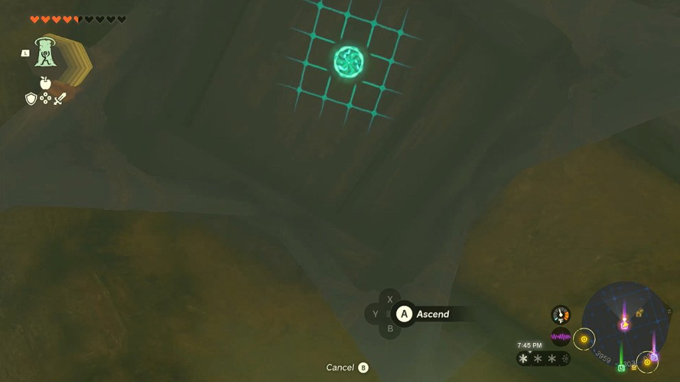 Gerudo Highland Skyview Tower bottom side in Zelda TOTK.