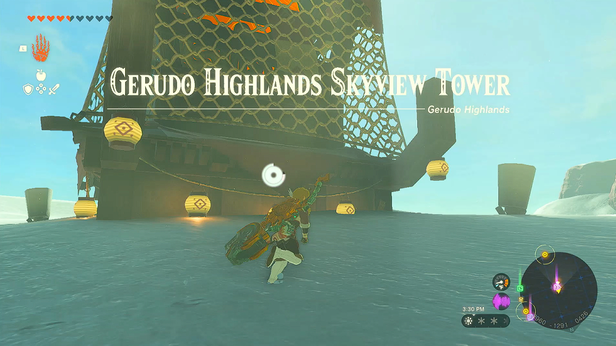 Gerudo Highland Skyview Tower in Zelda TOTK.