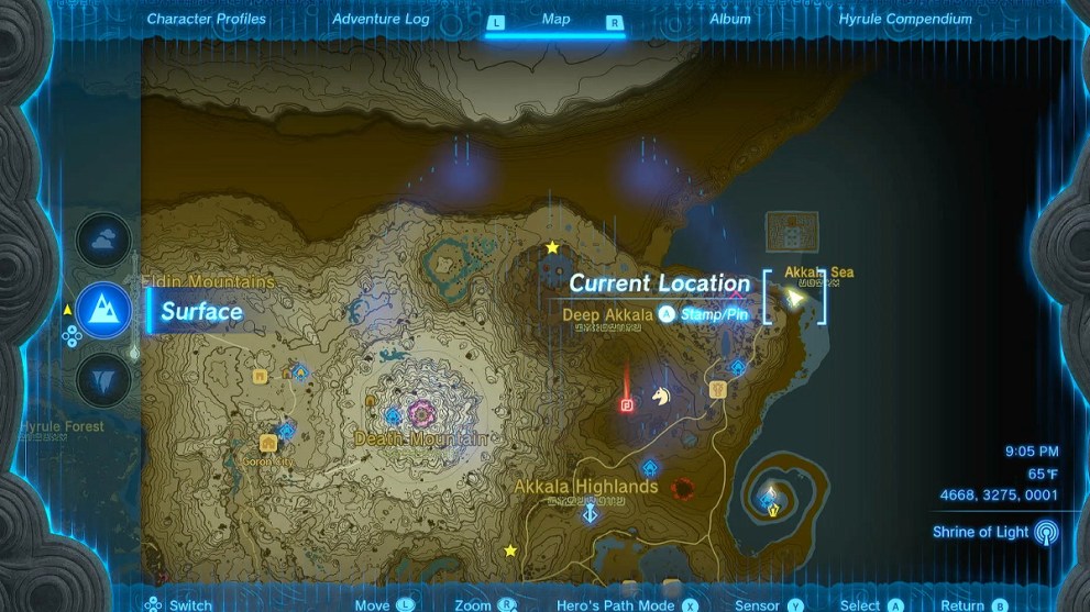 Rasiwak shrine location in Zelda TOTK.