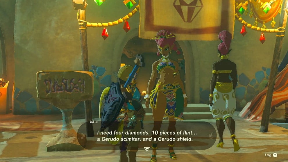 Link talks to Isha in Zelda TOTK.