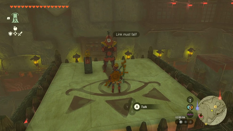 Yiga Blademaster and Lightning Helm in Zelda TOTK.