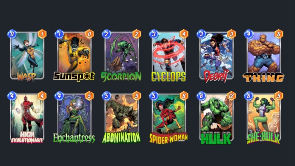 Unspent Energy deck for High Evolutionary in Marvel Snap