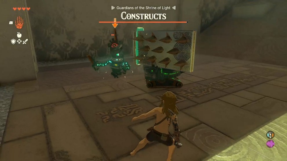 using homing carts as a ram in the mayachideg shrine in zelda tears of the kingdom