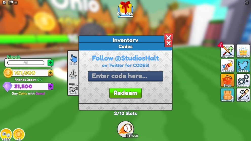 how to redeem home run simulator 2 codes