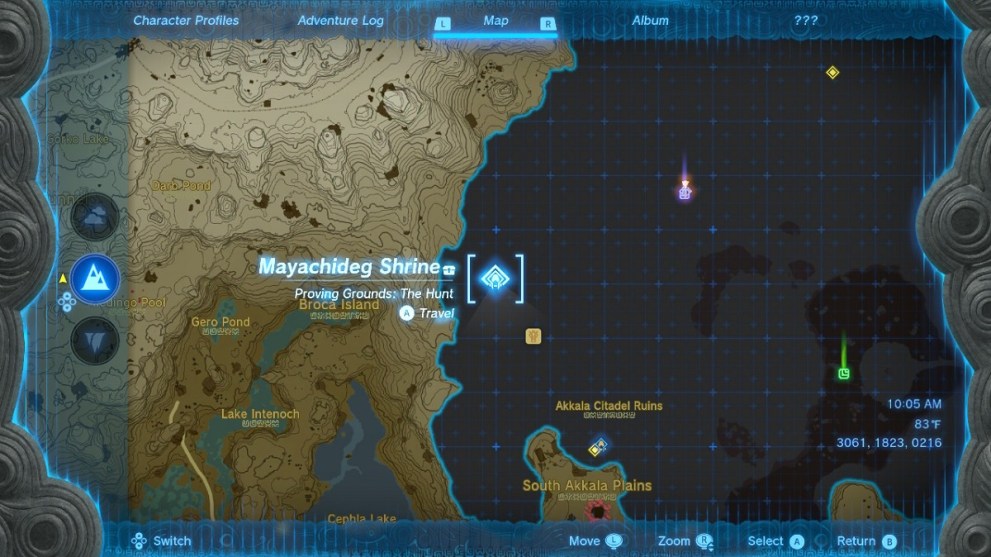 where the mayachideg shrine is located in zelda tears of the kingdom