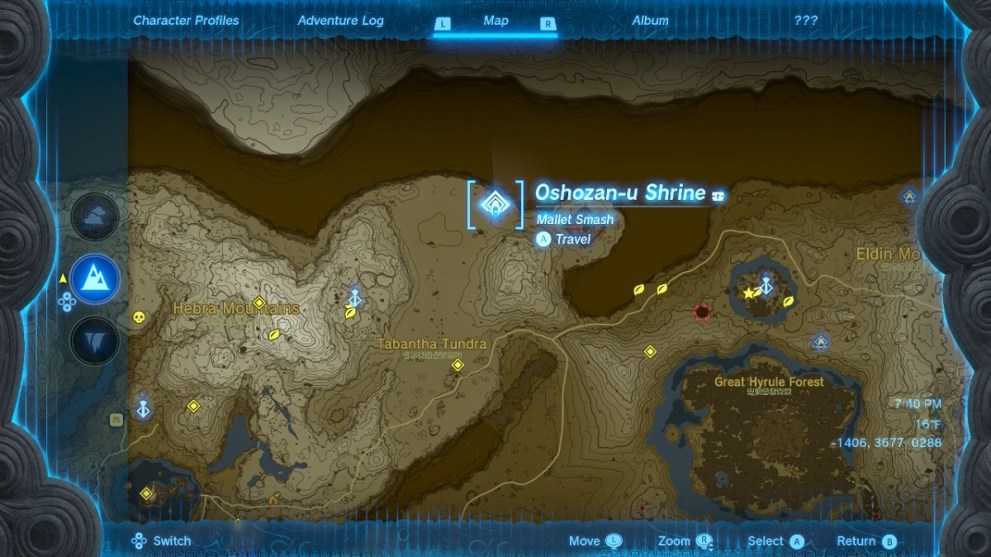 oshozan-u shrine location in zelda tears of the kingdom