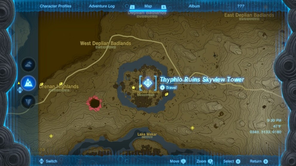 thyphlo ruins skyview tower location in zelda tears of the kingdom