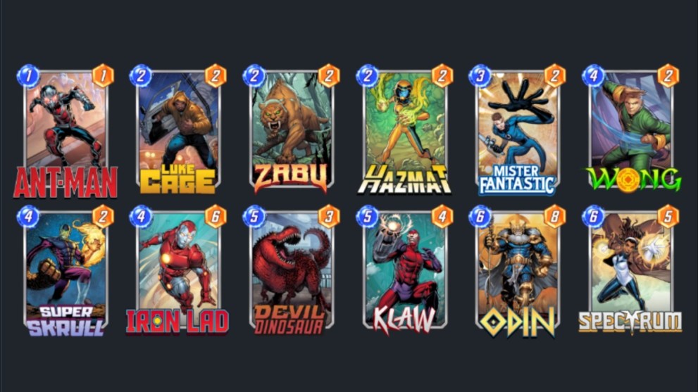 Toxic deck with Luke Cage, Hazmat and Iron Lad