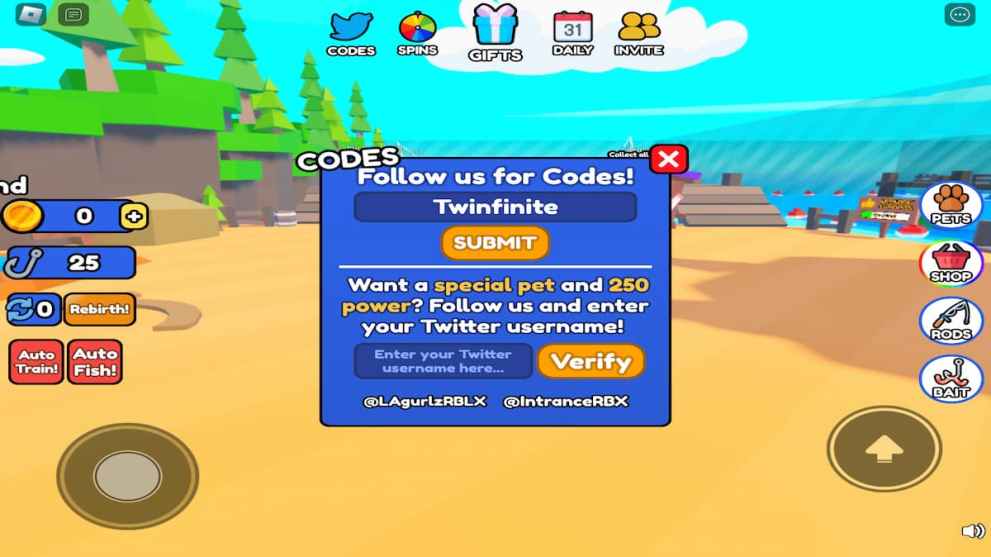 All Fishing Frenzy Simulator codes, Roblox