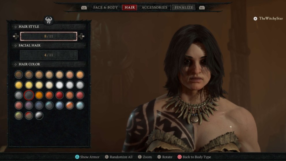 Diablo 4 Character Creator Hair Styles