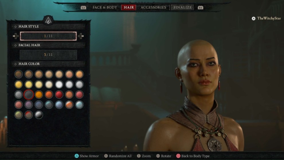 Diablo 4 Character Creator Hair Styles