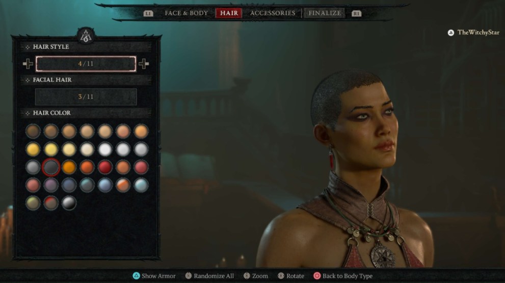 Diablo 4 Character Creator Hair Styles