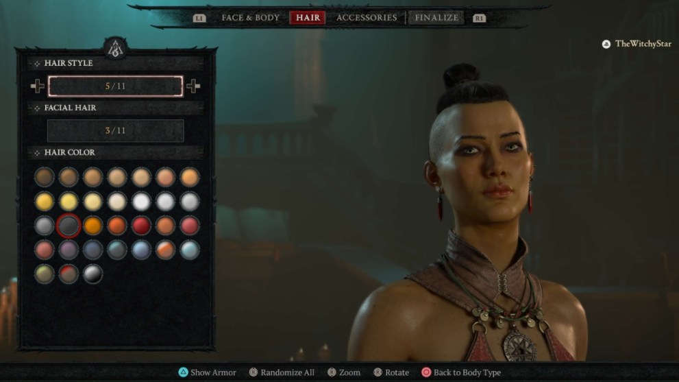 Diablo 4 Character Creator Hair Styles